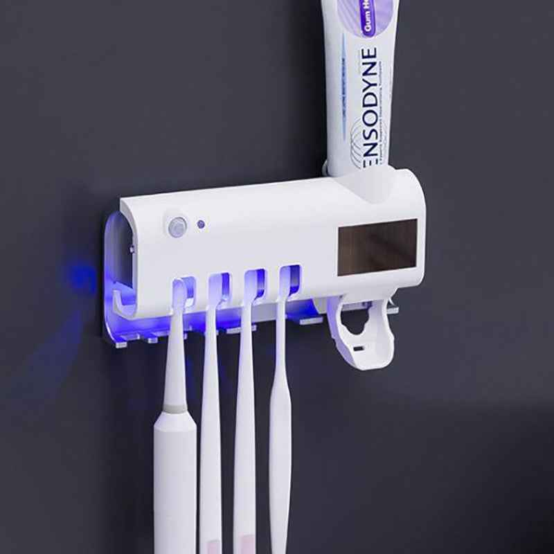 Intelligent UV Toothbrush Sterilizer Automatic Toothpaste Squeezer Toothbrush Toothpaste Rack 1619768153627