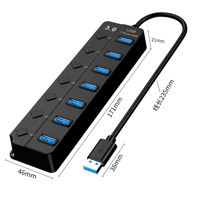 7-Port High-Speed Usb3.0 Hub 1621336994996