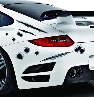Simulation Bullet Hole Car Sticker, Car Bullet Hole Crack Car Sticker - NOMAN STORE LLC