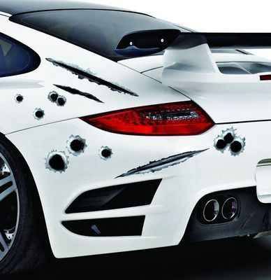 Simulation Bullet Hole Car Sticker, Car Bullet Hole Crack Car Sticker 1621908681331