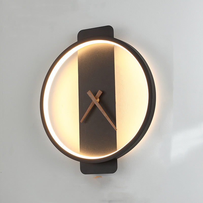Nordic Wall Lamp Bedroom Bedside Lamp Clock Modeling Lamp 1622877246768