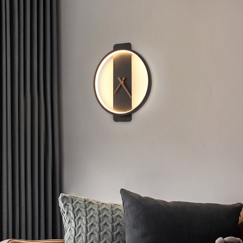 Nordic Wall Lamp Bedroom Bedside Lamp Clock Modeling Lamp 1622877246769