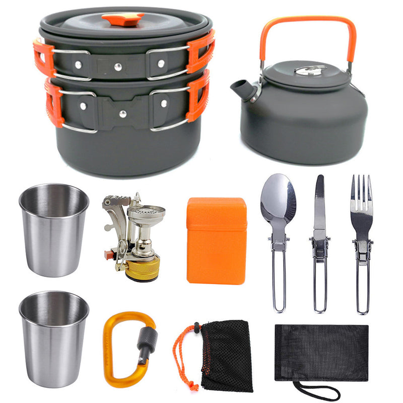 Camping Cookware Kit Outdoor Cooking Set Aluminum Equipment Outdoor Pot Travel Tableware Kitchen Hiking Picnic BBQ 1723359348567
