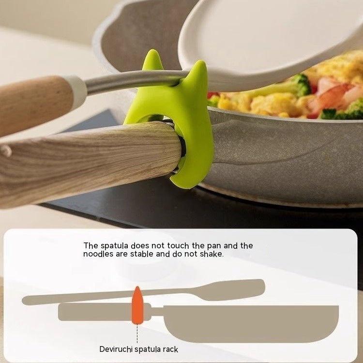 Multifunctional Spatula Holder Silicone Anti-overflow Spoon Holder Cooking Pot Anti-scalding Clip Kitchen Gadgets 1749ab73-071e-49e4-af9e-bd0fa5a6f8f7
