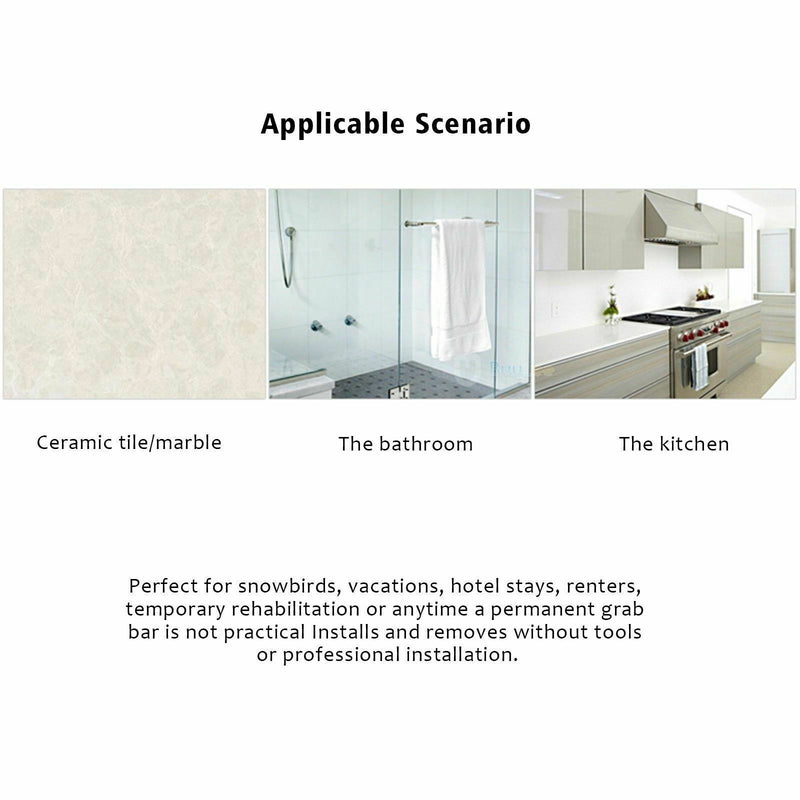 Power Shower Grip Handle Bathroom Suction Grab Bar Safety Rail Tub Bath Vacuum 1820272742013079552