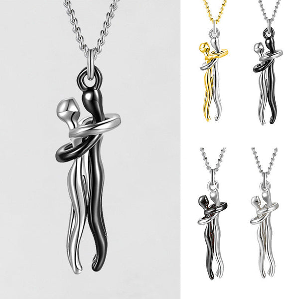 Love Hug Necklace Unisex Men Women Couple Jewelry Simple Temperament Clavicle Chain Valentines Day Lover Gift 1852736627589