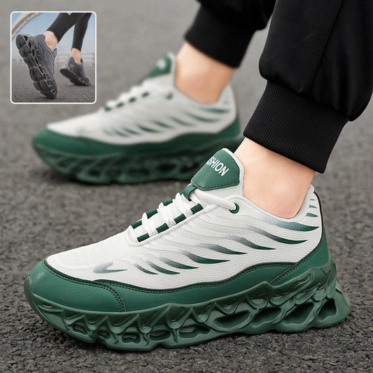 Men's Lace-up Sneakers Thick-soled Daddy Vulcanized Shoes Outdoor Running Sports Casual Shoes - NOMAN STORE LLC