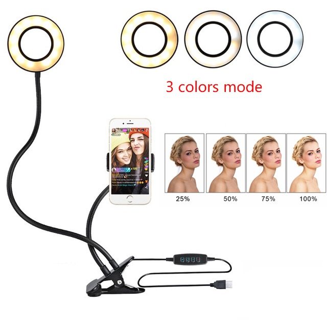 LED Selfie Ring Light for Live Adjustable Makeup Light-8cm Stand 1885331357680