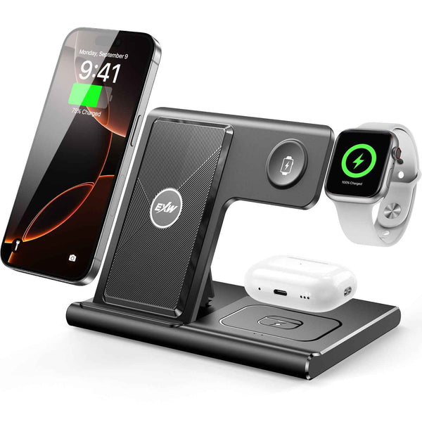 3 In 1 Wireless Charging Sation For Multiple Devices 15W Fast Charging Stand 1892520700816920576