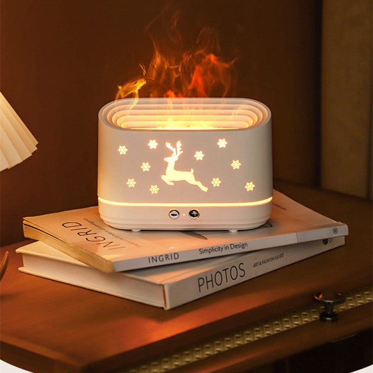 Elk Flame Humidifier Diffuser Mute Household Atmosphere Lamp Christmas Home Decorations 18eaaa48-7320-4823-8465-2cdf0e87c89f