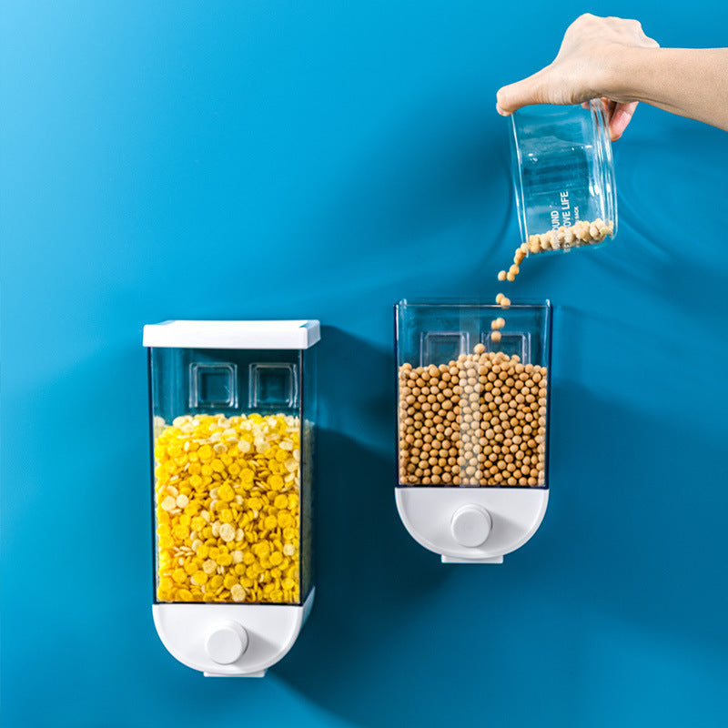 Kitchen Food Storage Easy Press Container Cereal Dispenser Wall Mounted Food Storage Box 1993956581822