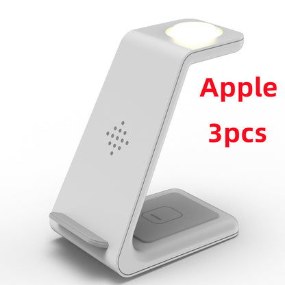3 In 1 Fast Charging Station Wireless Charger Stand Wireless Quick Charge Dock For Phone Holder - NOMAN STORE LLC