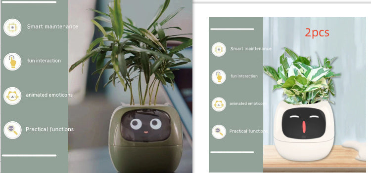 Smart Planter Endless Fun Over 49 Rich Expressions 7 Smart Sensors And AI Chips Make Raising Plants Easy And Fun - NOMAN STORE LLC