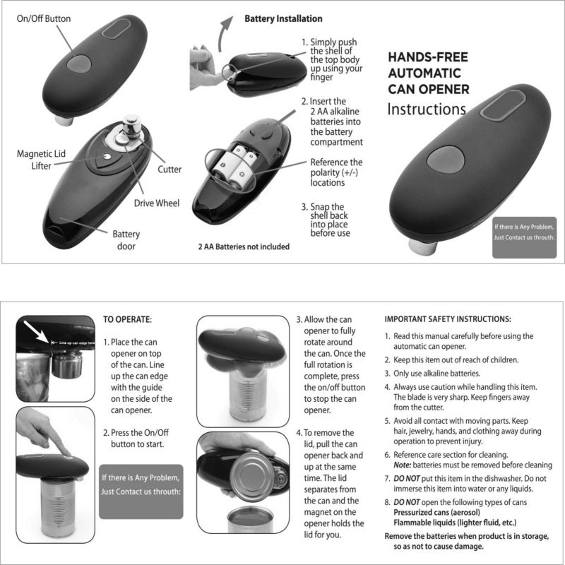Electric Can Opener Automatic Jar Bottle Can Machine One Touch Portable Kitchen Hand Free Opening Opener Tool Gadgets 1eb6afdb-8775-412e-8267-8b4b844452a2