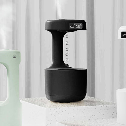 Bedroom Anti-Gravity Humidifier With Clock Water Drop Backflow Aroma Diffuser Large Capacity Office Bedroom Mute Heavy Fog Household Sprayer - NOMAN STORE LLC