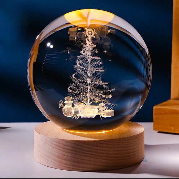 Luminous Starry Sky And Planets Moon Moon Crystal Ball Small Night Lamp Projection Ambience Light Creative Gift New Strange Gift - NOMAN STORE LLC
