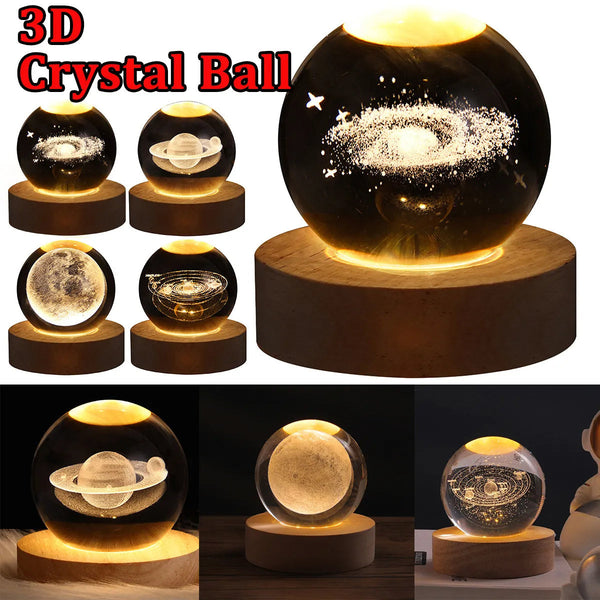 LED Night Light Galaxy Crystal Ball Table Lamp 3D Planet Moon Lamp Bedroom Home Decor For Kids Party Children Birthday Gifts 1f7bf57b-73db-46f1-b783-9ea5f59d88a2