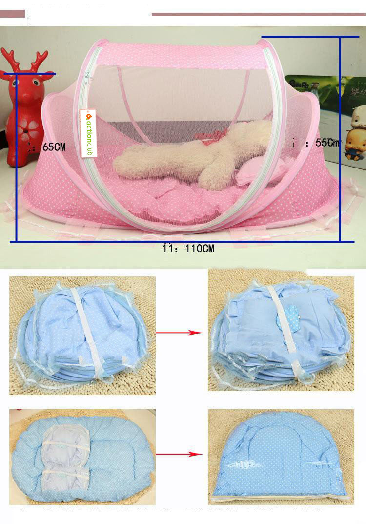 Foldable Baby Bed Net With Pillow Net 2pieces Set 2054382445872