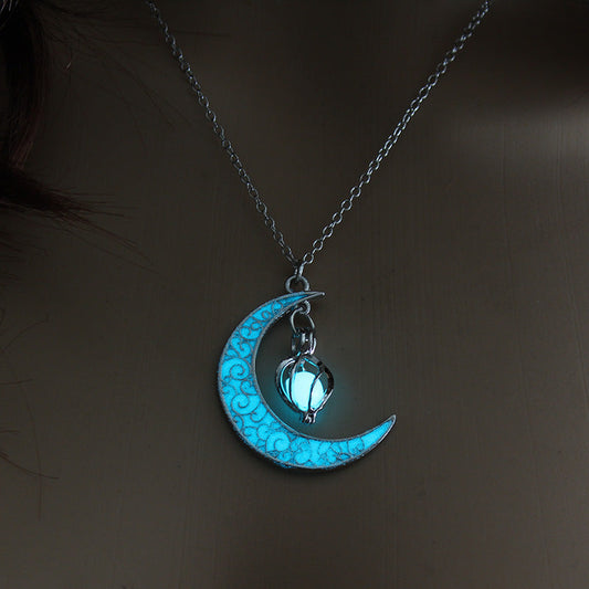 Glowing Pendant Necklaces Silver Plated Chain Necklaces - NOMAN STORE LLC