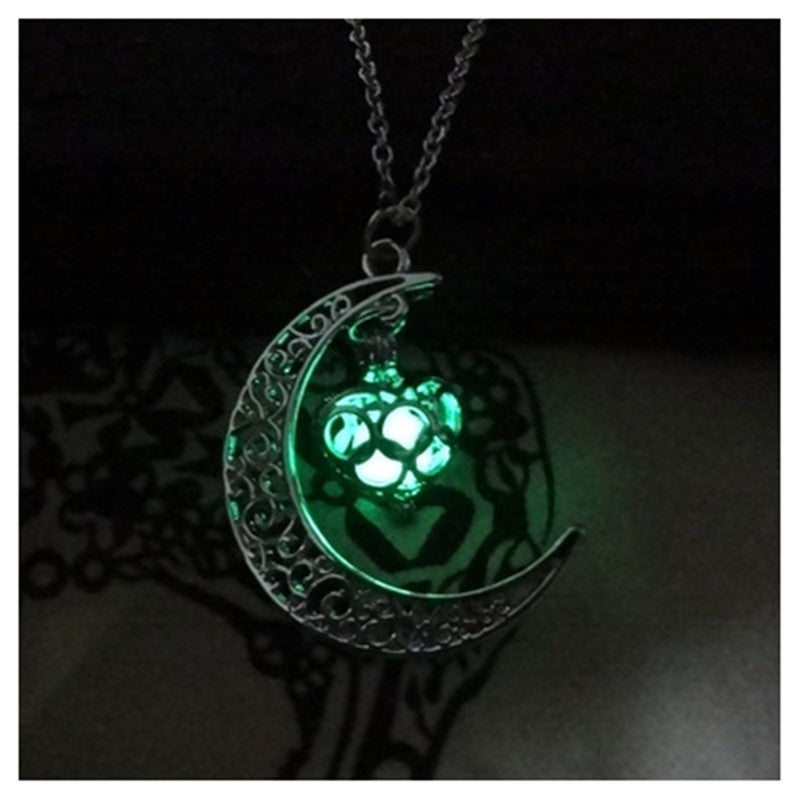 Glowing Pendant Necklaces Silver Plated Chain Necklaces 2144572469445