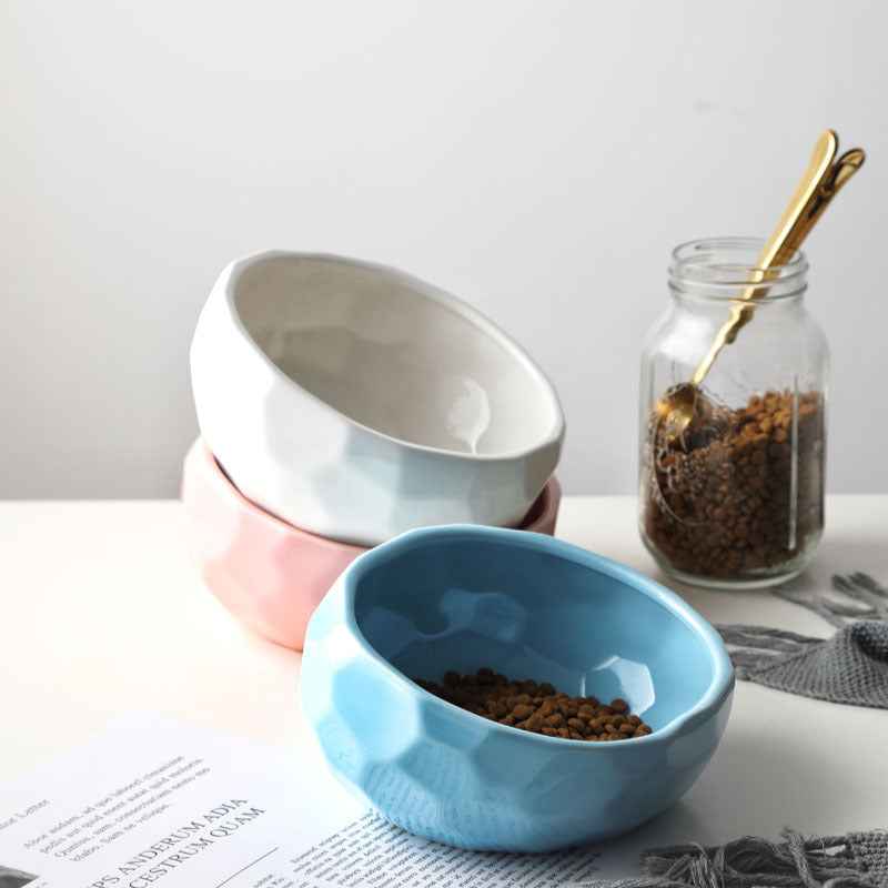 Pet bowl oblique mouth cat bowl food bowl dog bowl method bucket food bowl 214802334350