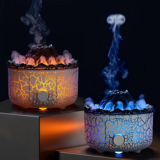 New Creative Volcano Humidifier Aromatherapy Machine Spray Jellyfish Air Flame Humidifier Diffuser - NOMAN STORE LLC