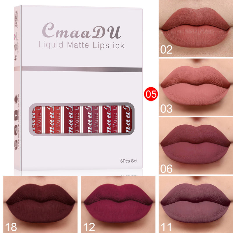 6 Boxes Of Matte Non-stick Cup Waterproof Lipstick Long Lasting Lip Gloss 223e9ecf-b1ed-44dd-87e1-1eaf48dc088c