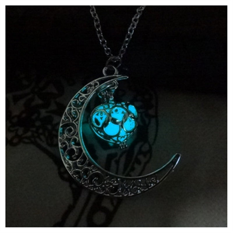 Glowing Pendant Necklaces Silver Plated Chain Necklaces 2292428928636