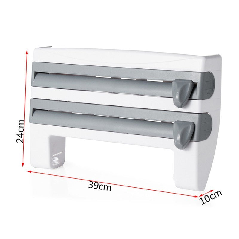 4-In-1 Kitchen Roll Holder Dispenser Kitchen Foil Film Wrap Tissue Paper 4 IN 1 Kitchen Roll Holder Dispenser 2295296964936