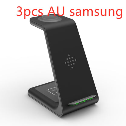 3 In 1 Fast Charging Station Wireless Charger Stand Wireless Quick Charge Dock For Phone Holder - NOMAN STORE LLC