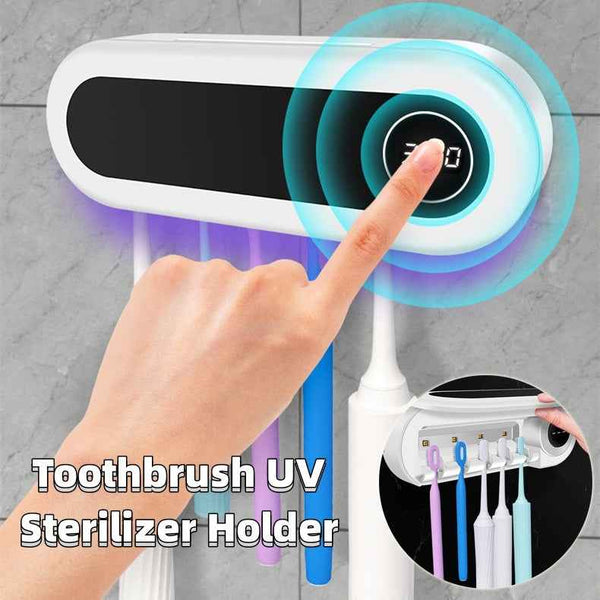 Wall Mounted Toothbrush Holder Smart Toothbrush UV Sterilizer Holder Toothpaste Dispenser Squeezer For Bathroom Accessories 24595add-719f-4463-b807-47e535253b57
