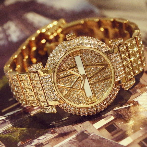 Luxury Diamond Women Watches Fashion Brand Stainless Steel Bracelet Wrist Watch Women Design Quartz Watch Clock relogio feminino 251270205118