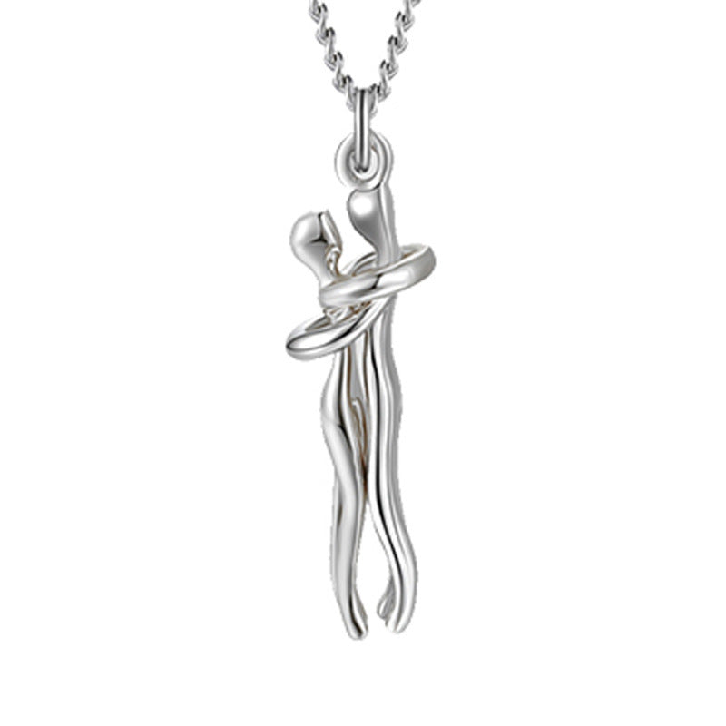 Love Hug Necklace Unisex Men Women Couple Jewelry Simple Temperament Clavicle Chain Valentines Day Lover Gift 2534684883418