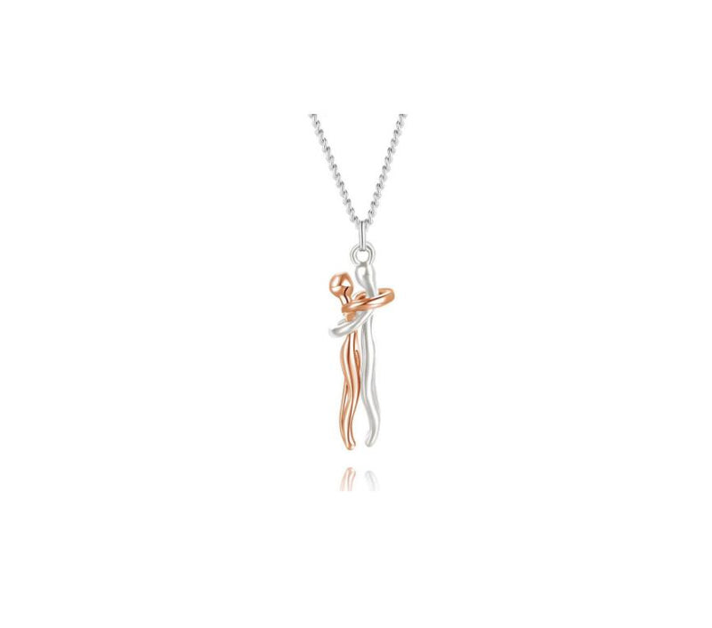 Love Hug Necklace Unisex Men Women Couple Jewelry Simple Temperament Clavicle Chain Valentines Day Lover Gift 25558379-b2df-4c75-87fe-88f77219d4ff