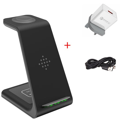 3 In 1 Fast Charging Station Wireless Charger Stand Wireless Quick Charge Dock For Phone Holder - NOMAN STORE LLC
