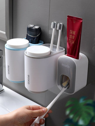 Wall Mounted Automatic Toothpaste Holder Bathroom Accessories Set Dispenser 2669573436006