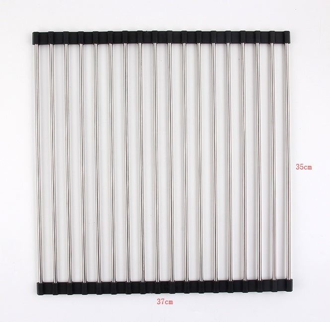 Folding Kitchen Drain Sink Rack Stainless Steel 26919602238753