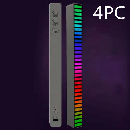 New Car Sound Control Light RGB Voice-Activated Music Rhythm Ambient Light With 32 LED 18 Colors Car Home Decoration Lamp - NOMAN STORE LLC