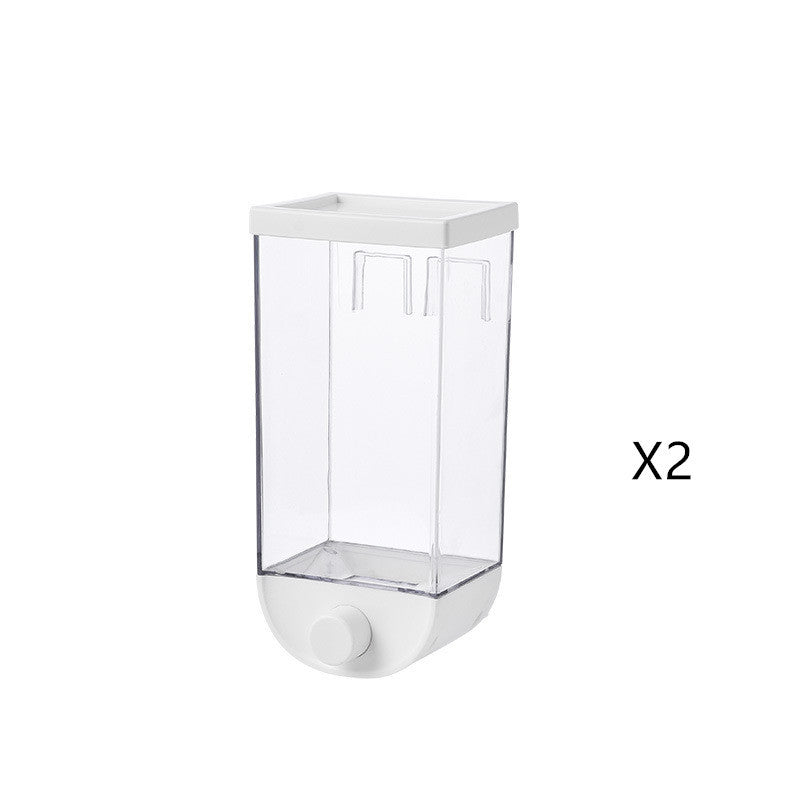 Kitchen Food Storage Easy Press Container Cereal Dispenser Wall Mounted Food Storage Box 281480072723
