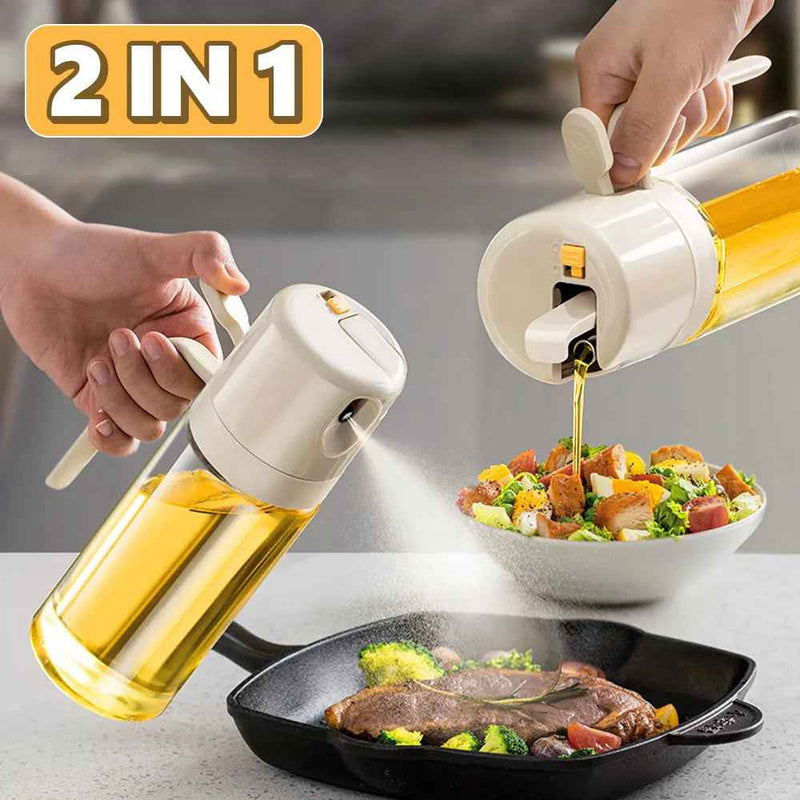 2 In 1 Oil Sprayer Bottle BBQ Cooking Oil Dispenser Olive Oil Pourers Sprayer Kitchen Baking Oil Mister Vinegar Bottle 2c317272-ba0e-403c-bfc8-2b549824d973