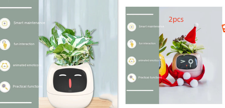 Smart Planter Endless Fun Over 49 Rich Expressions 7 Smart Sensors And AI Chips Make Raising Plants Easy And Fun - NOMAN STORE LLC