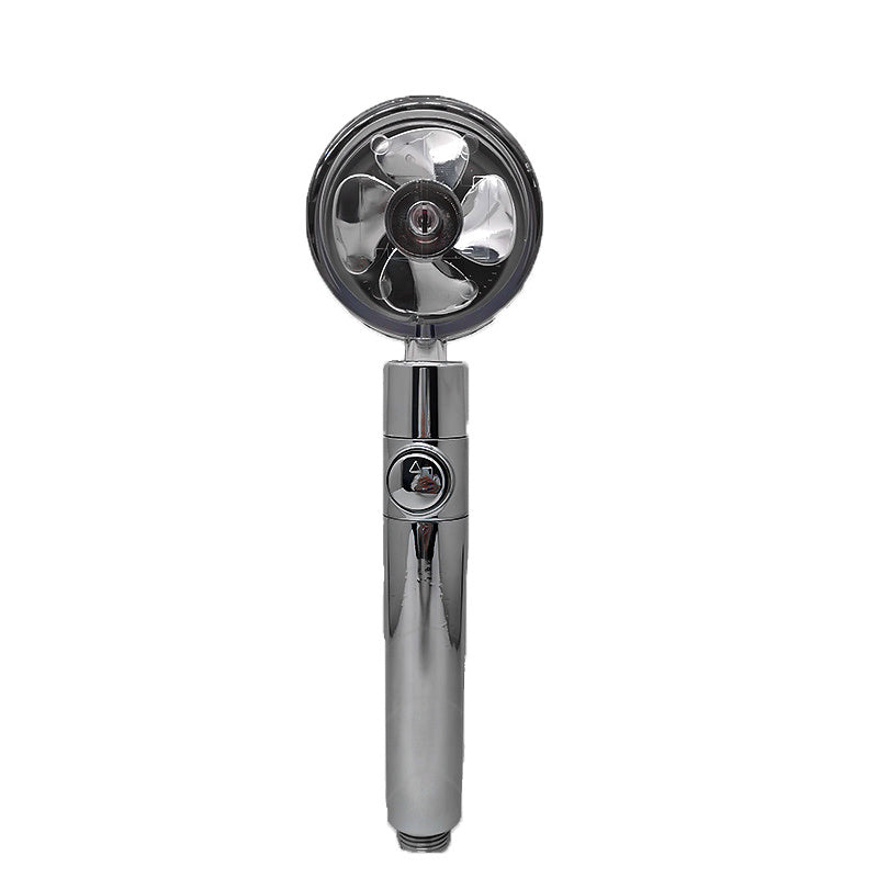 Shower Head Water Saving Flow 360 Degrees Rotating With Small Fan ABS Rain High Pressure Spray Nozzle Bathroom Accessories 2dcc90e1-dd84-45b4-8e01-e11b6a7b21be