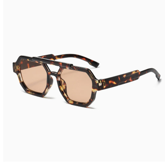Polygon Double Beam Sunglasses Pilot Sunshade Sunglasses 2e02800b-1c95-4e42-97f5-5f2e188b3200