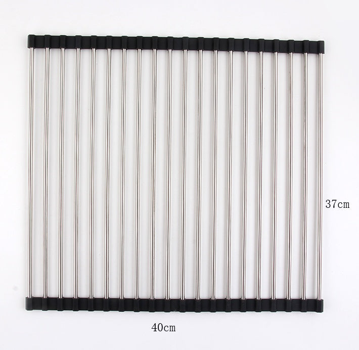 Folding Kitchen Drain Sink Rack Stainless Steel 301168419911