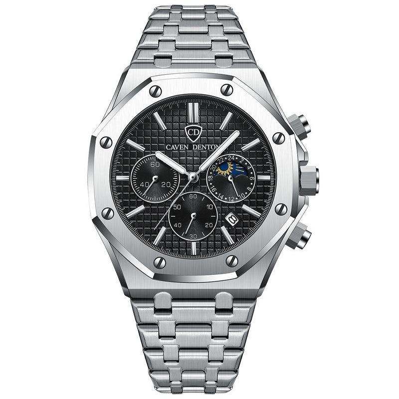 Waterproof High-grade Three Eyes And Six Needles Multi-functional Moon Phase Men's Steel Strap Watch 3164936d-6e54-4ea2-85fb-b7ebbd00b806