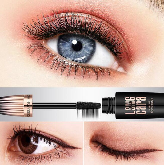 Makeup Eyelash Mascara Eye Lashes Makeup 4D Silk Fiber Lash Mascara New Long Curling Black Waterproof Fiber Mascara - NOMAN STORE LLC