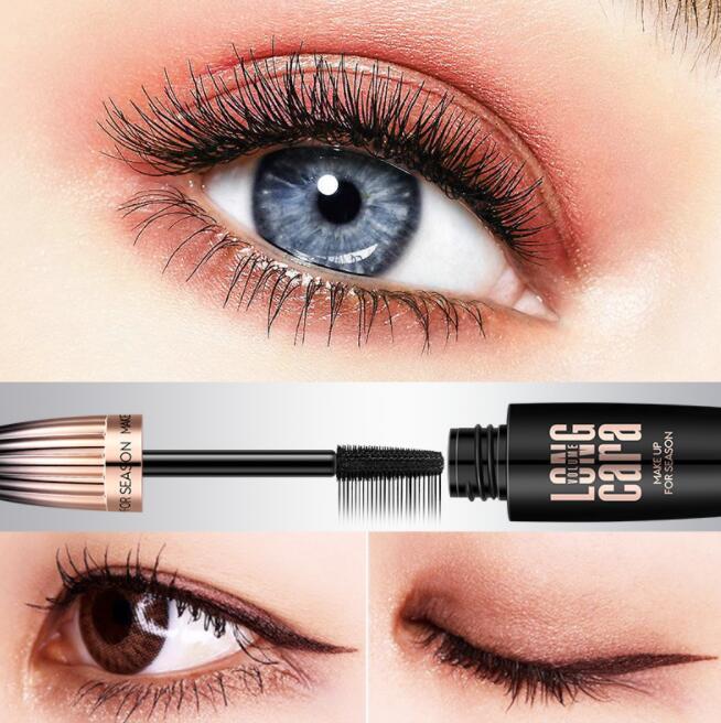 Makeup Eyelash Mascara Eye Lashes Makeup 4D Silk Fiber Lash Mascara New Long Curling Black Waterproof Fiber Mascara 3255448633217
