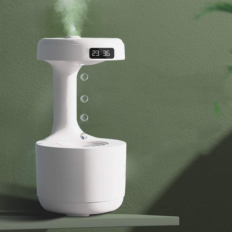 Bedroom Anti-Gravity Humidifier With Clock Water Drop Backflow Aroma Diffuser Large Capacity Office Bedroom Mute Heavy Fog Household Sprayer - NOMAN STORE LLC