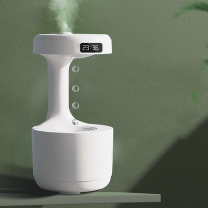 Bedroom Anti-Gravity Humidifier With Clock Water Drop Backflow Aroma Diffuser Large Capacity Office Bedroom Mute Heavy Fog Household Sprayer - NOMAN STORE LLC