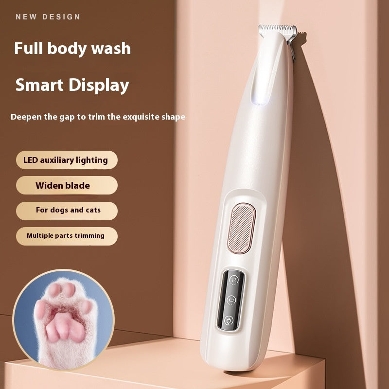 Pets Dog Paw Trimmer With LED Light Fully Waterproof Pet Hair Trimmer With LED Display Dog Clippers For Grooming Widen Blade 33132588-7a90-42ef-8e8f-5e751bfe48bc